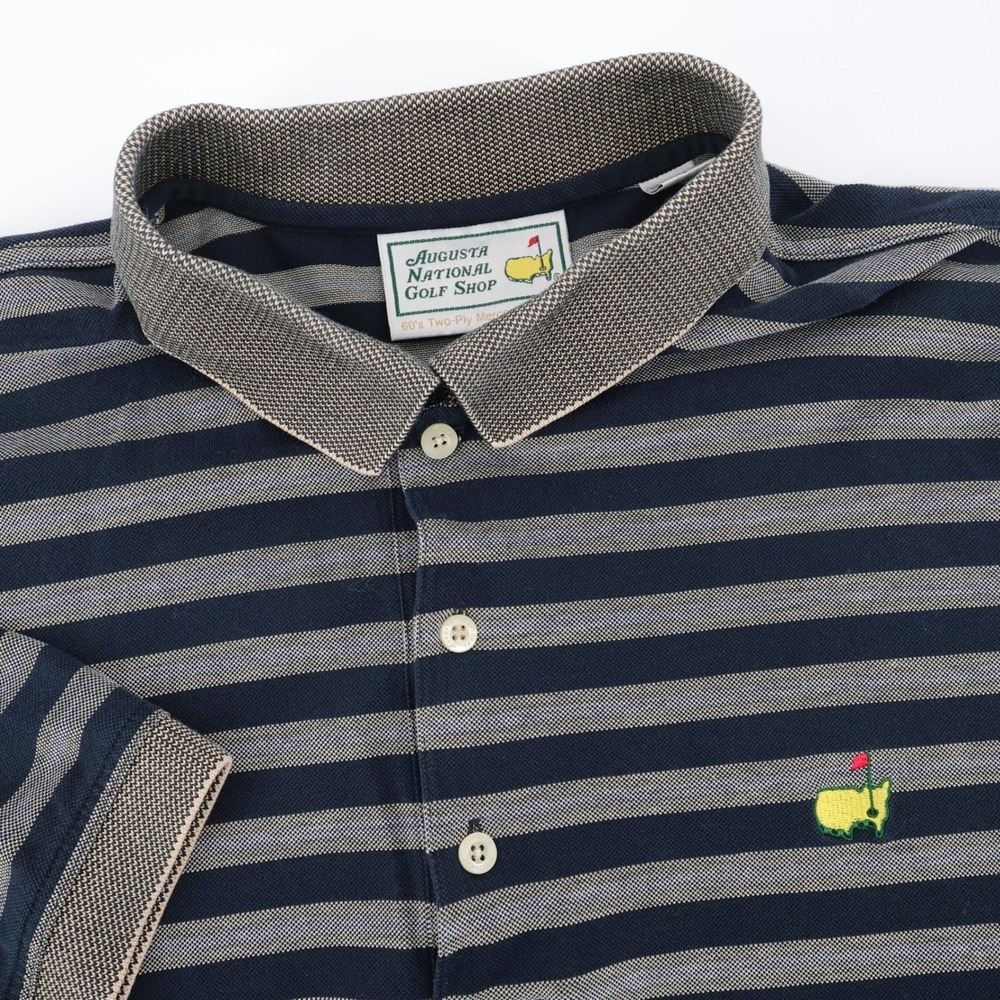 Augusta‎ National Golf Shop Striped Masters Polo Navy Mens XL